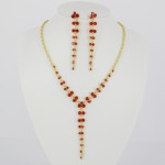 511169 Pink in Gold Necklace Set